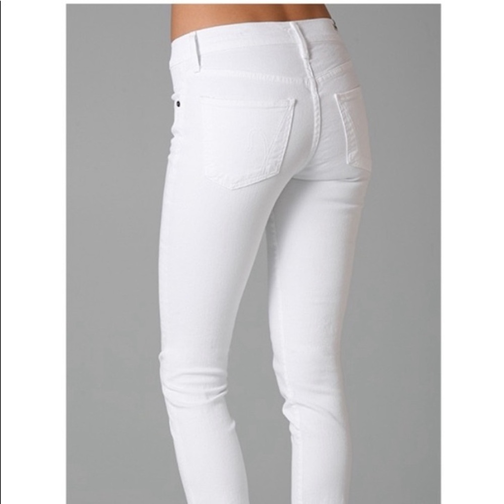 Citizens of Humanity cropped skinny jeans white size 28